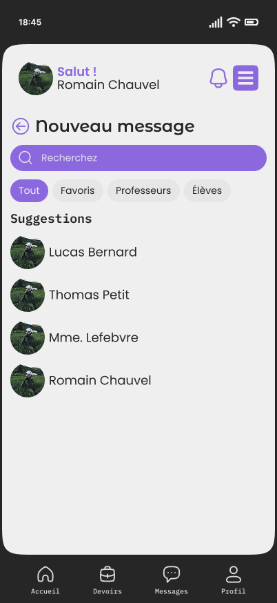 Nouveau message