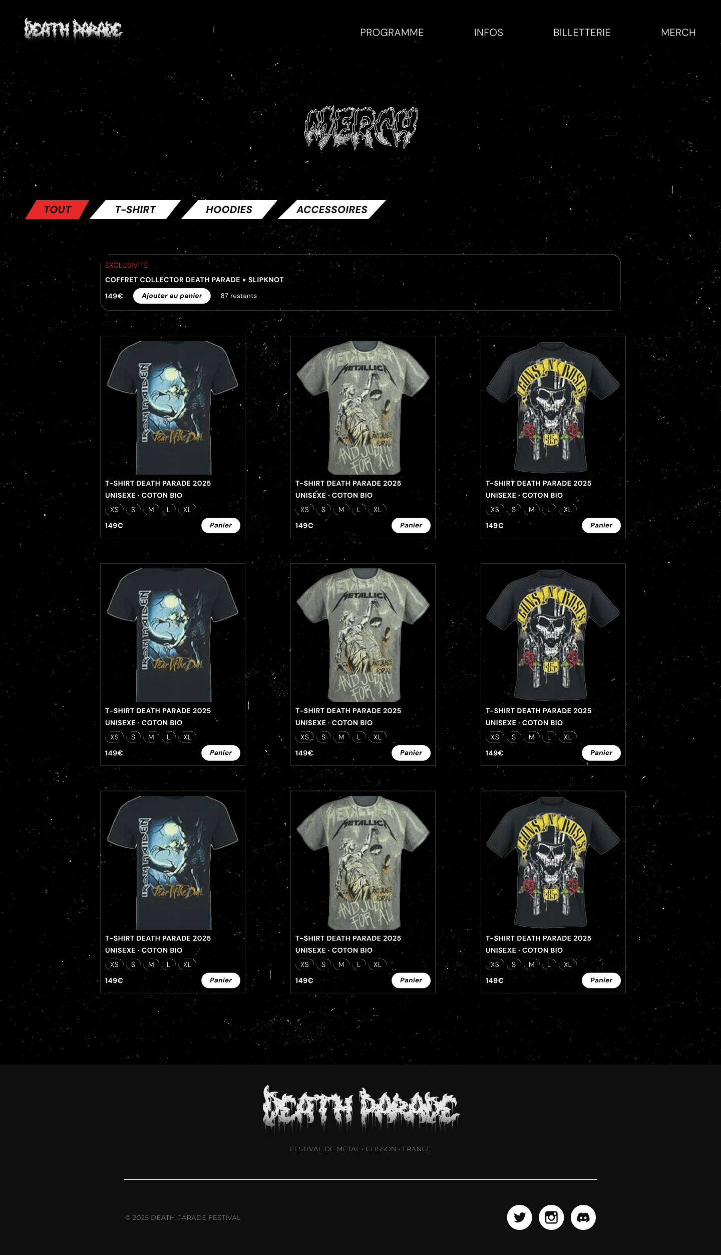 Merch liste